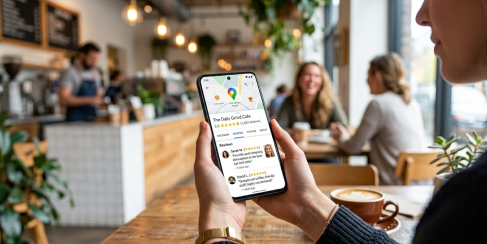 Google Business Profile Setup and Optimization showing 5 star reviews