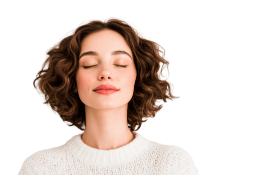 Woman with beautifully styled hair